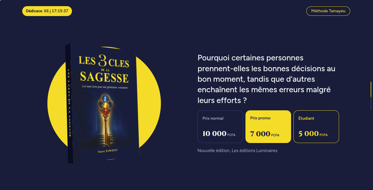 Section tarifs / offre