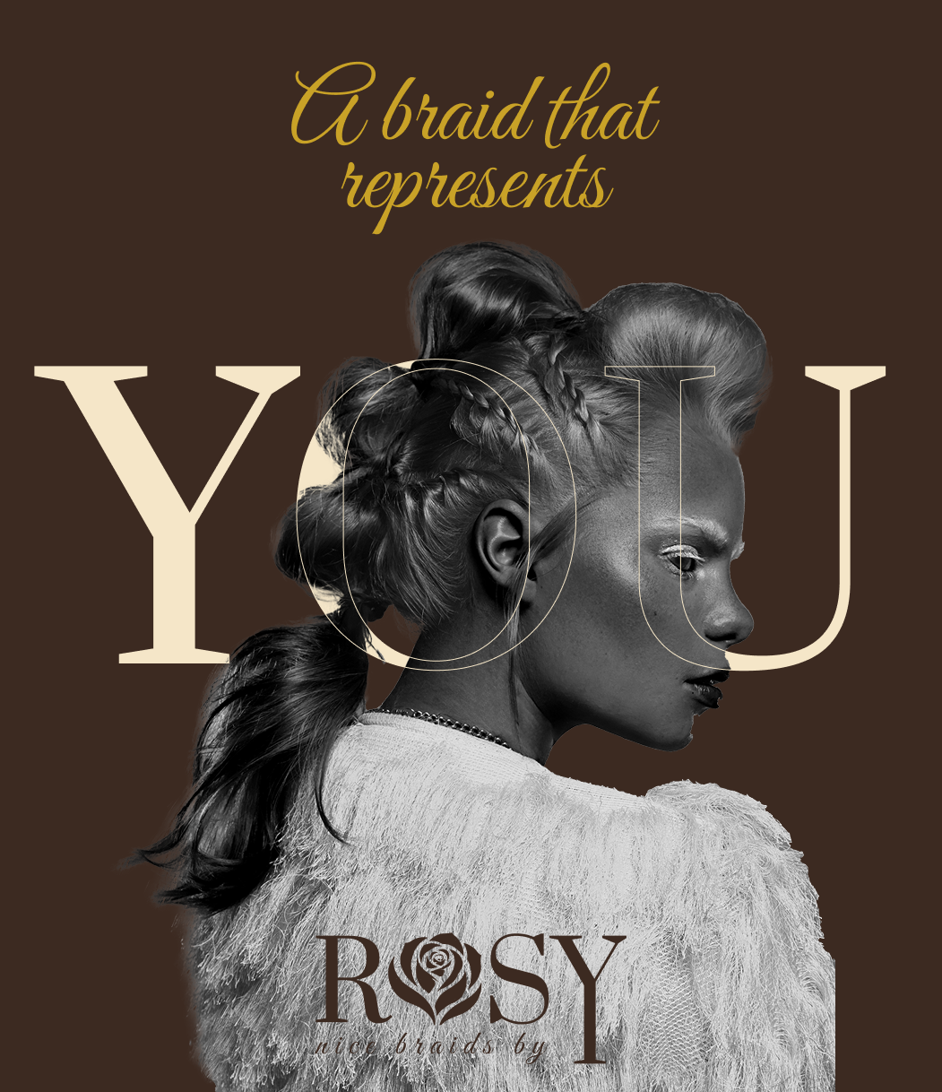 Affiche - Direction tresses et rose