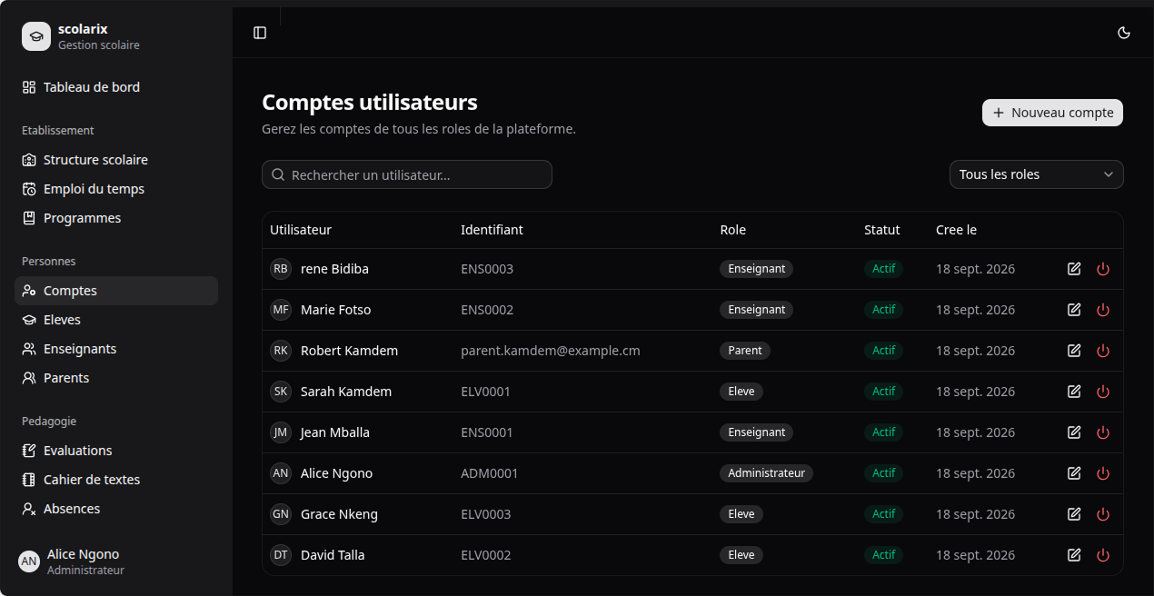 Compte utilisateur