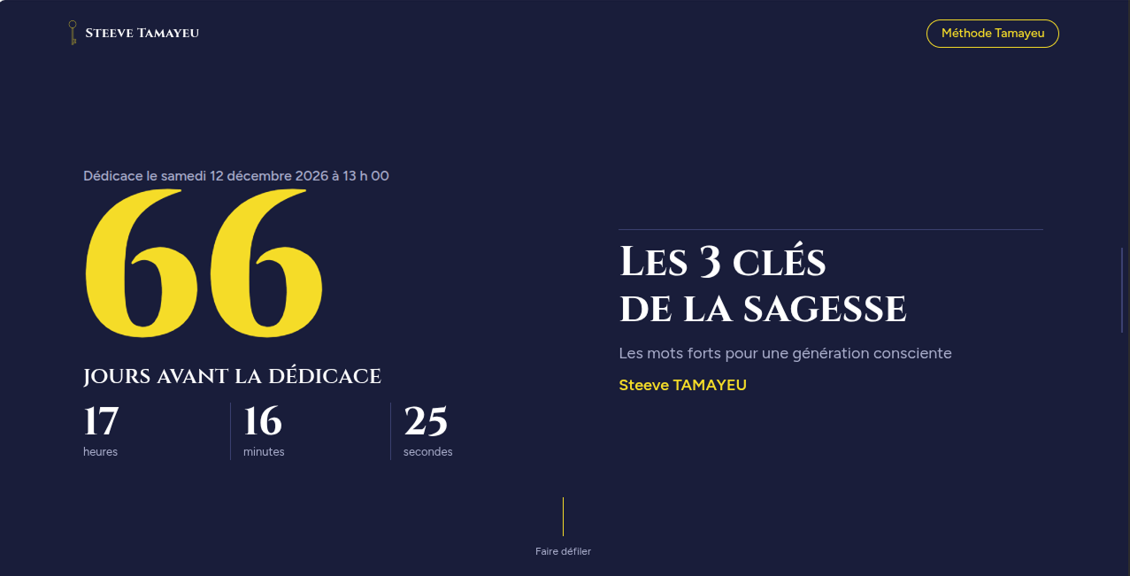 Page d'accueil – Steeve Tamayeu